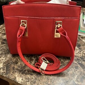 Red Handbag with shoulder strap